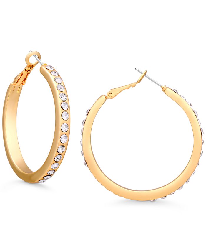 Gold guess earrings clearance
