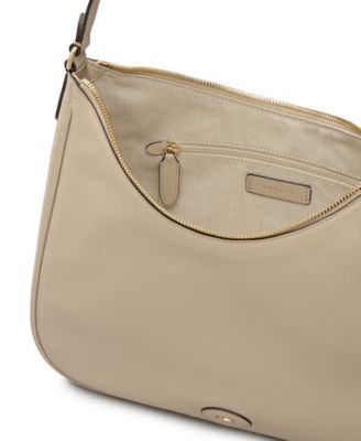 Heath Crescent Small Leather Ziptop Shoulder Bag