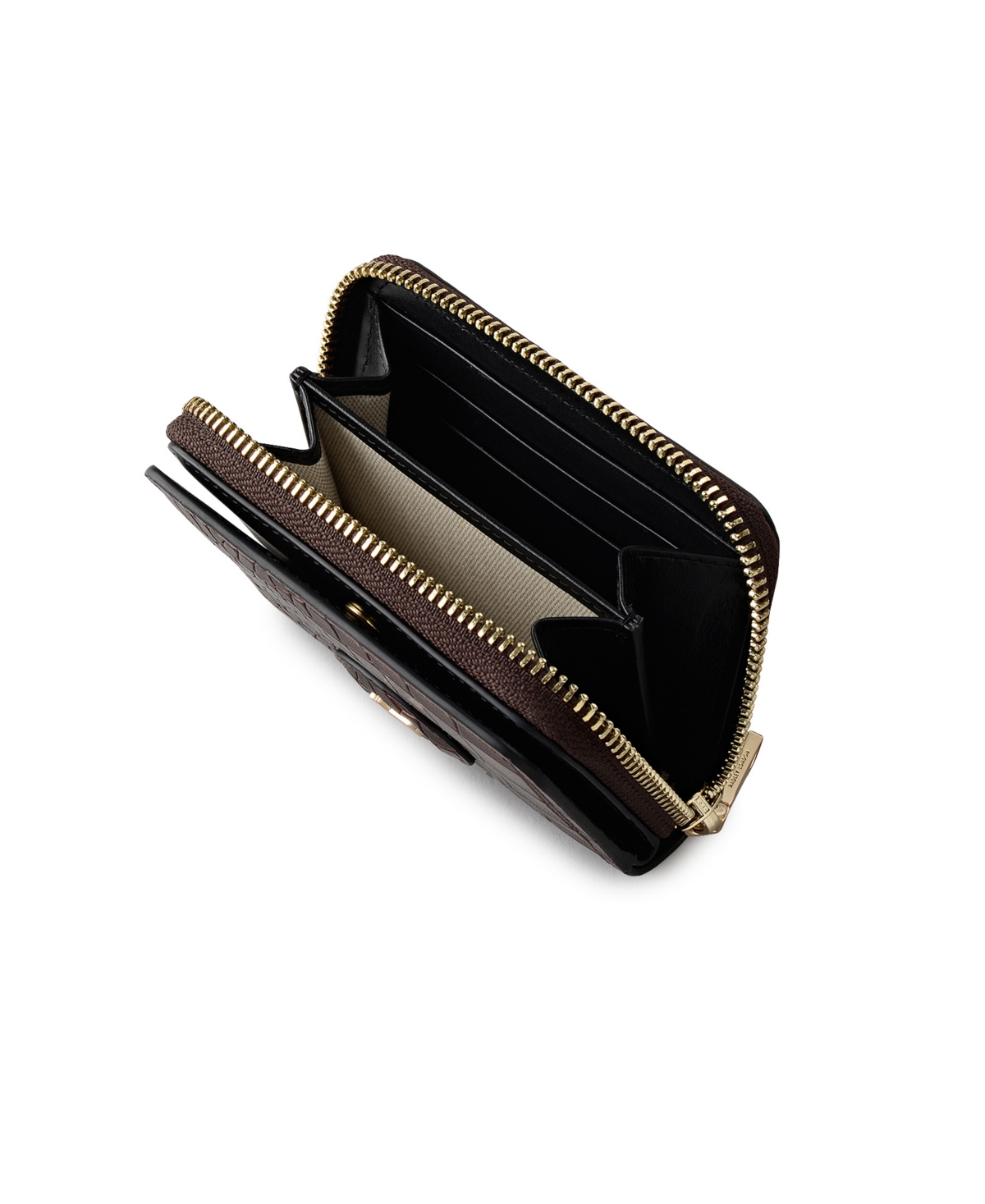 Radley London Heath Crescent Croc Zip Around Wallet In Brown