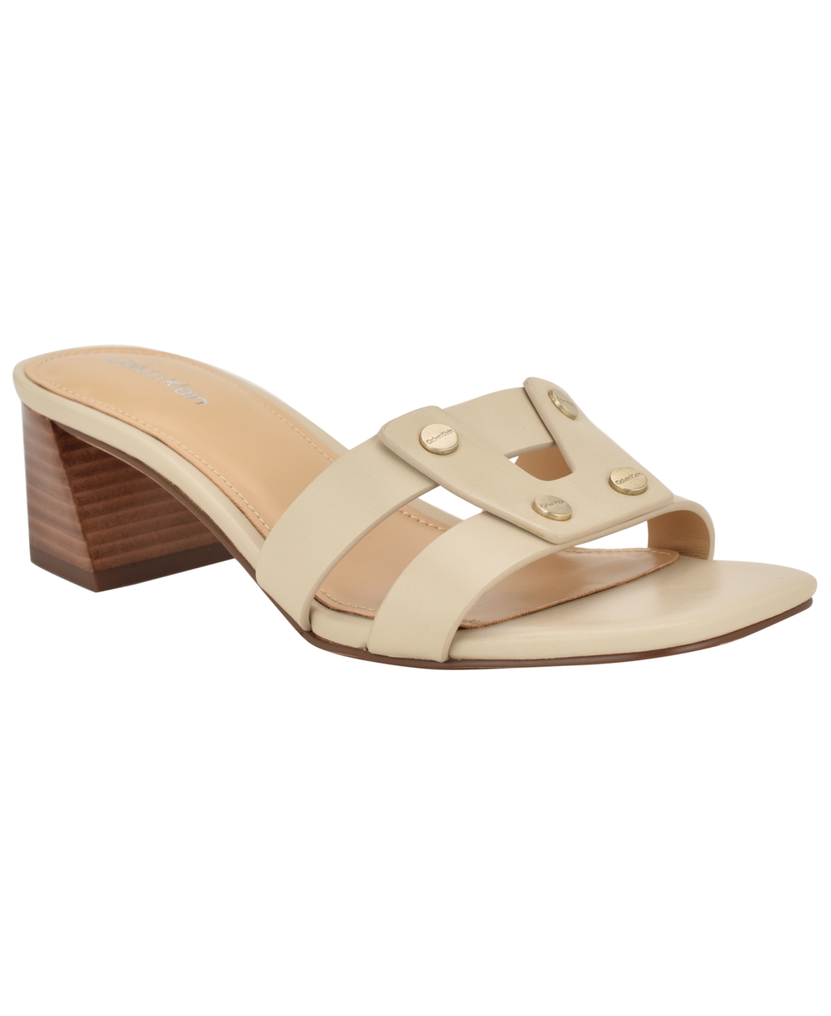 Calvin Klein Andrae Slide Sandal In White