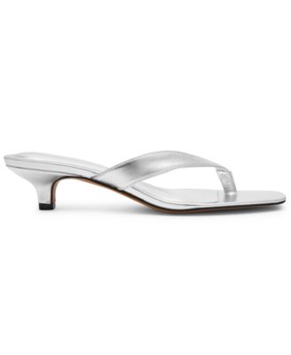 Tracie Kitten-Heel Thong Sandals