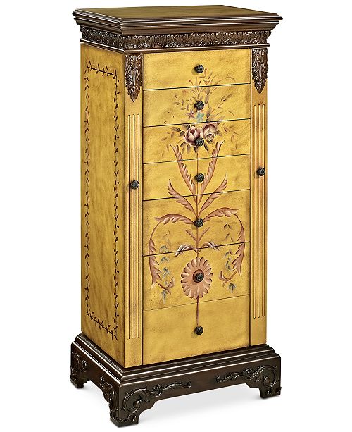 Powell Furniture Marien Hand Painted Jewelry Armoire Quick Ship Reviews Furniture Macy S