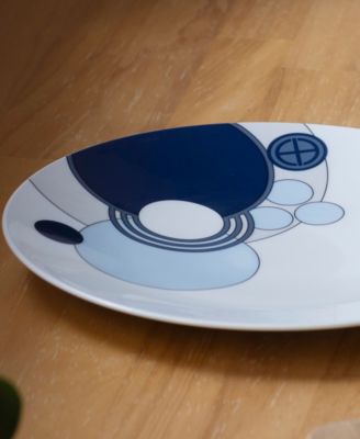 Frank Lloyd Wright Imperial Cabaret Blue Coupe Plate, 9-1/2"