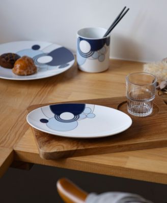 Frank Lloyd Wright Imperial Cabaret Blue Oval Plate, 8-1/2"