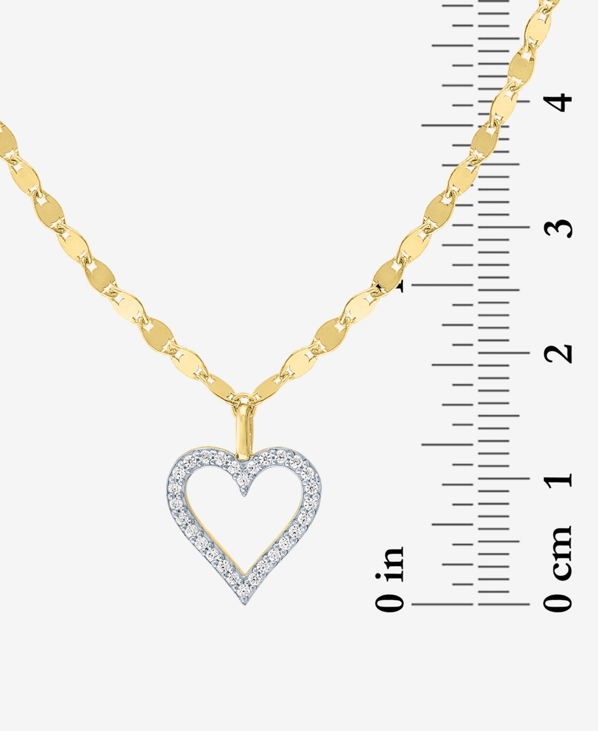 Macy's Diamond Pendant Necklace (1/10 Ct. T.w.) In 14k Yellow Gold Over Sterling Silver In Gold