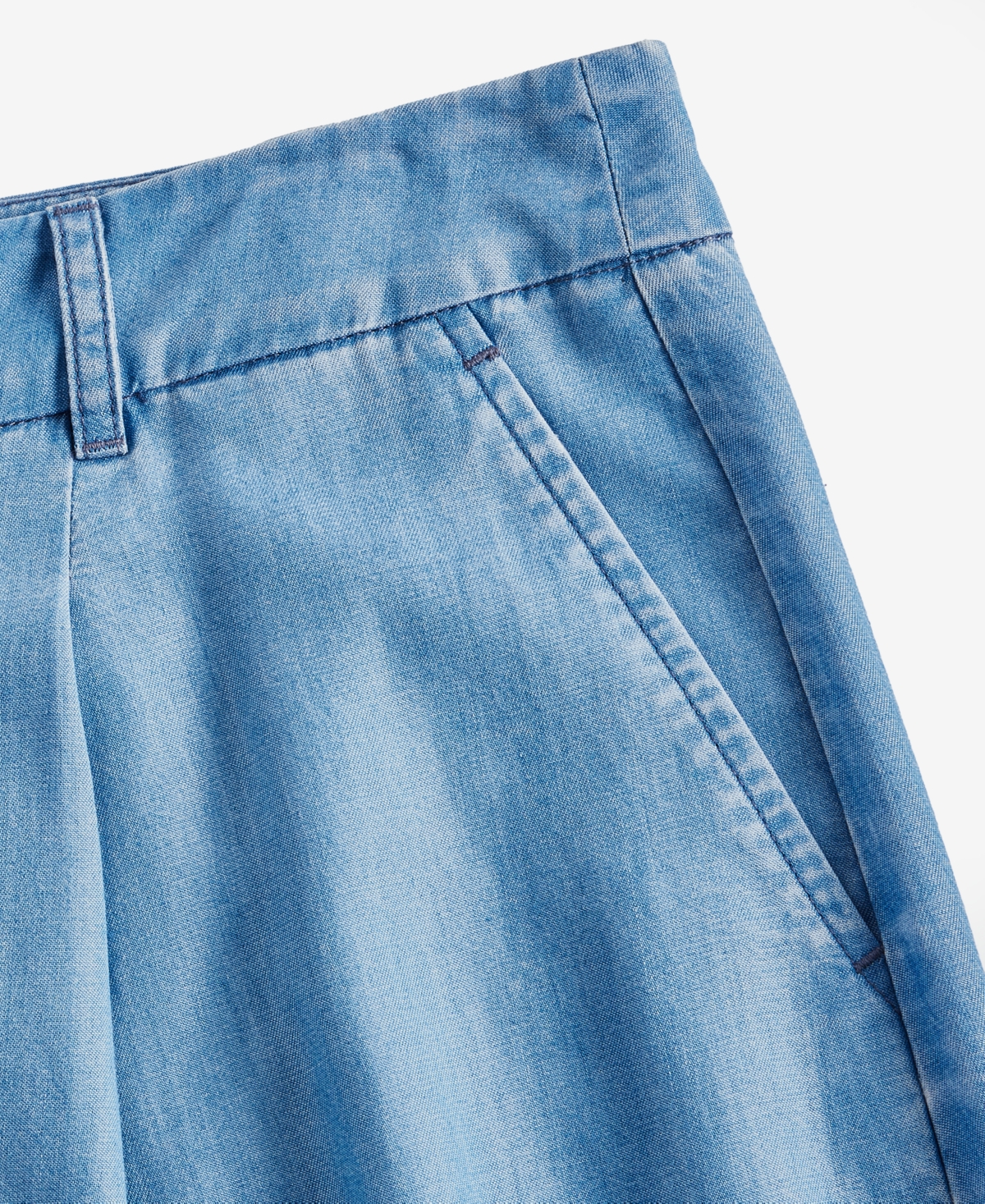 Inc International Concepts Women's High-rise Pleated Bermuda Shorts, Macy's Exclusive In Blue