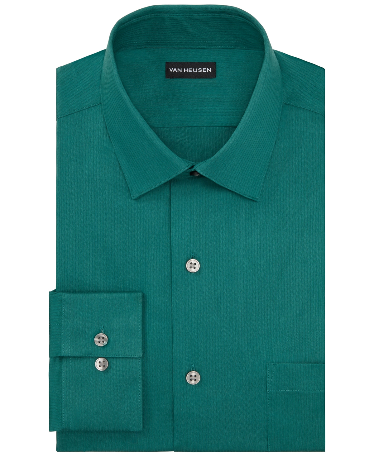 Van Heusen Men's Regular Fit Everyday Defense Dress Shirt In Green
