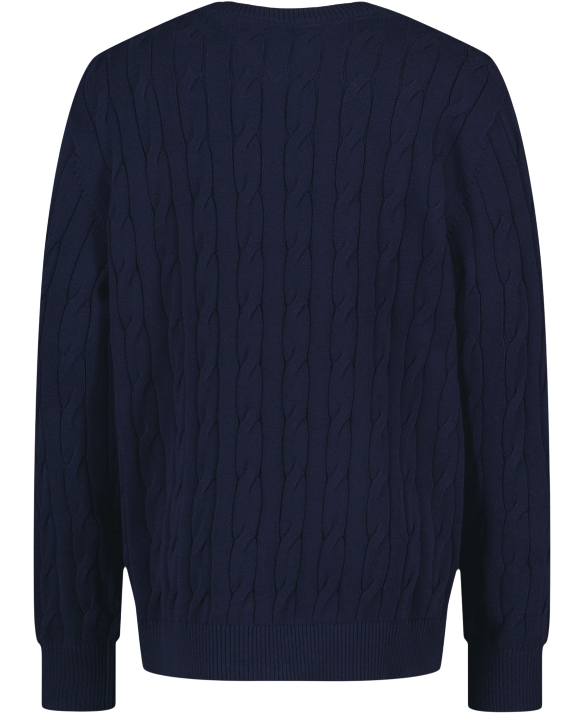 Tommy Hilfiger Boys 2t-7 Crewneck Cable Knit Sweater In Blue