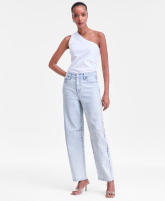 I.N.C. International Concepts - Women's High-Rise Barrel-Leg Jeans