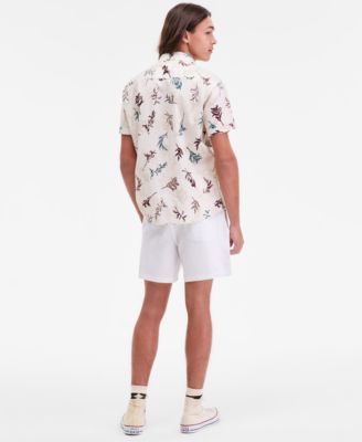 Men's Orion Leaf Short-Sleeve Button-Up Shirt, Macy's Exclusive
