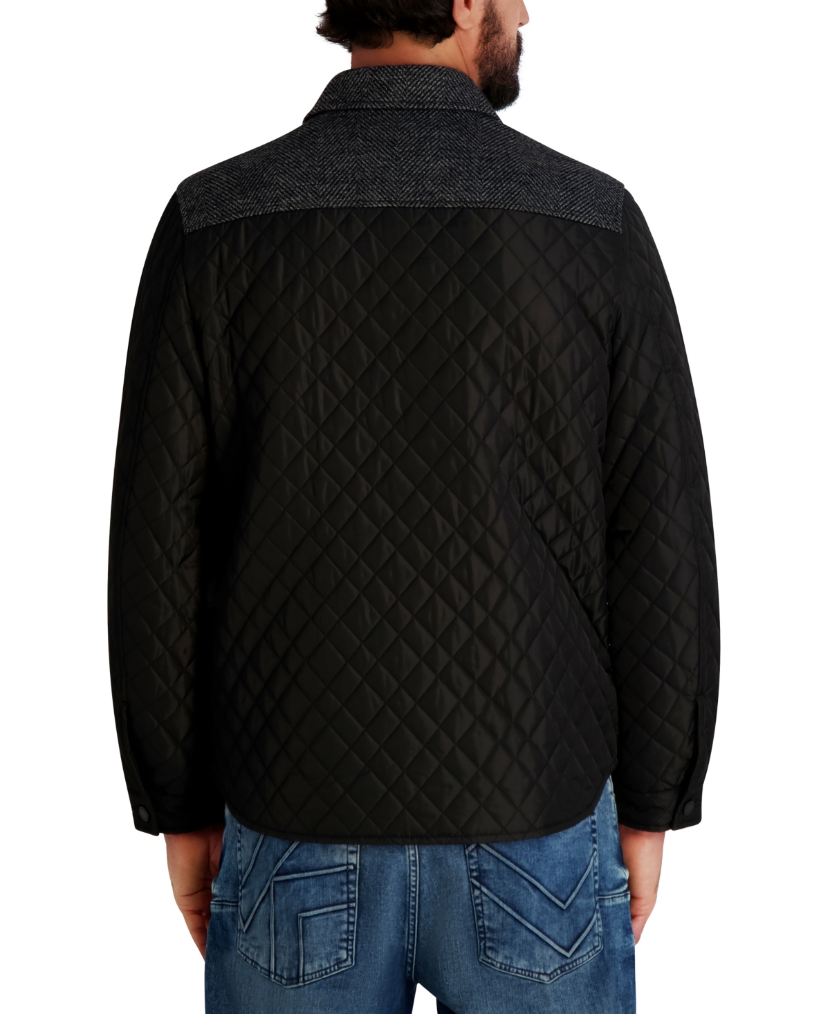 Karl Lagerfeld Paris Men's Quilted Trucker Jacket