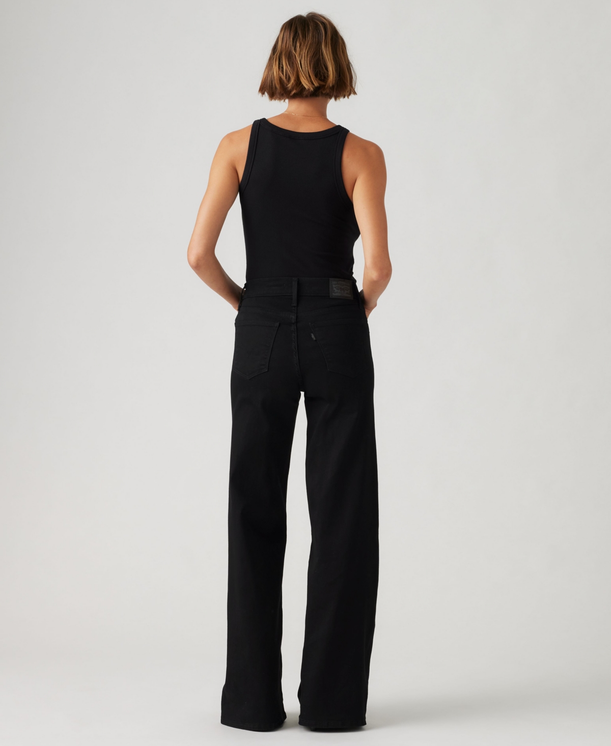 Levi's Plus Size 318 Shaping Wide Leg Jeans In Black