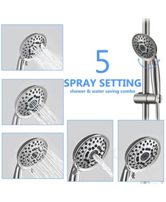 8-Inch Rain Shower Head with Handheld Shower System - Luxury Bathroom Upgrade