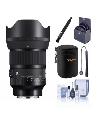 50mm f/1.2 DG DN Art Lens for L Mount, Bundle with 72mm Filter Kit, Soft Lens Case, Lens Cleaner, Lens Cap Tether and Cleaning Kit