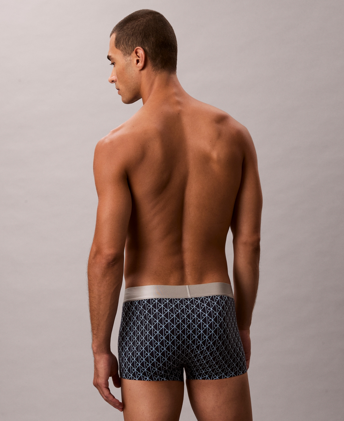 Calvin Klein Men's Logo Trunks In Gray