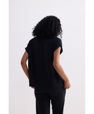 Women's Relaxed Tee Set in Black