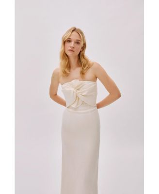 Women's Alaia Linen Twist Maxi Dress