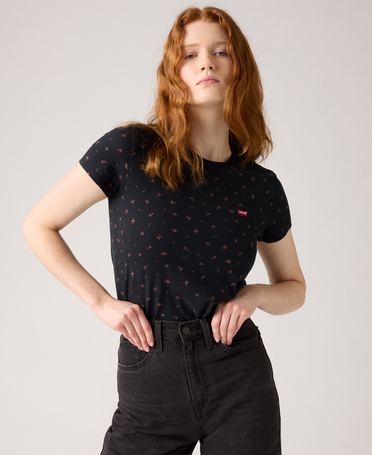 Levi's Women's The Perfect Crewneck Cotton T-shirt In Black