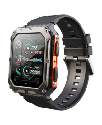 1.83'' Bluetooth Call Heart Rate Monitoring Information Push Smart Bracelet Outdoor Sports for Women Men -Orange