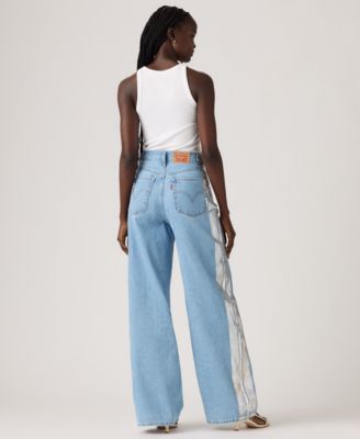 Women's Cinch-Waist Lightweight Baggy Jeans