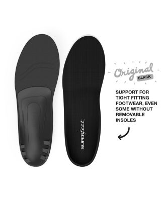 Men's All-Purpose Support Low Arch Insoles (Black) - Trim-To-Fit Orthotic Inserts - Professional Grade - 7.5-9 Men / 8.5-10 Women