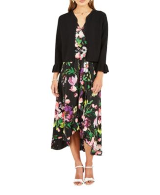 Women's Cropped Cardigan With Bell Sleeves