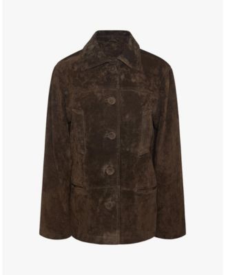 Women's Premium Suede Button Front Jacket