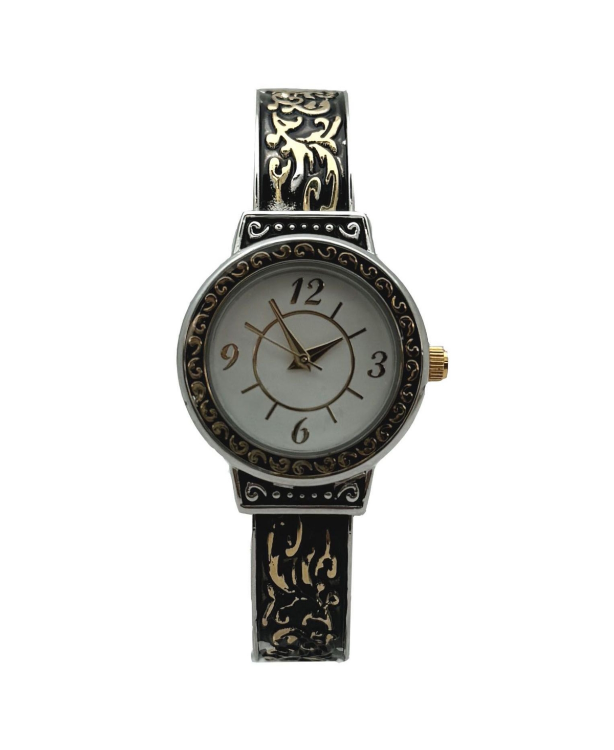 Olivia Pratt Antique Style Elegant Cuff Women Watch, Two Tone