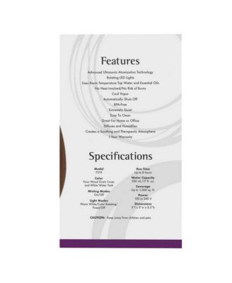 Ultrasonic Faux Wood Grain Diffuser, 1 Count