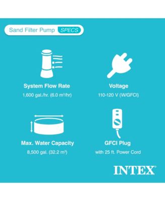 26675EG 1600 GPH Krystal Clear Pool Saltwater System and Sand Filter Pump