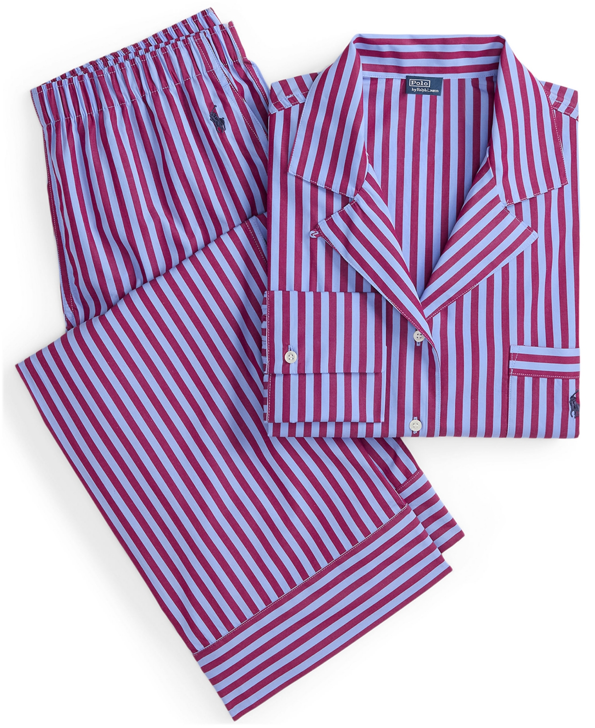 Polo Ralph Lauren Women's 2-piece Buttoned Shirt And Pants Pajama Set In Multi