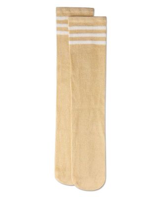 Women's Shimmery Sporty Stripe Crew Sock