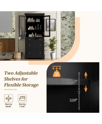 70inch Modern High Freestanding Tall Bathroom Cabinet for Bathroom Living Room Kitchen Storage