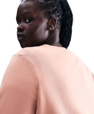 Plus Size Sportswear Club Fleece Graphic Crew-Neck Sweatshirt