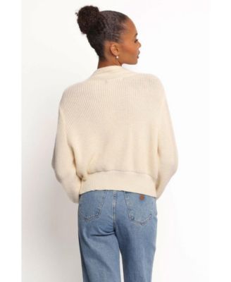 Women's Kourtney Zip Cardigan - Cream L