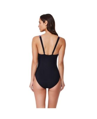 Women's Retro Riviera Halter Netted Crochet One Piece