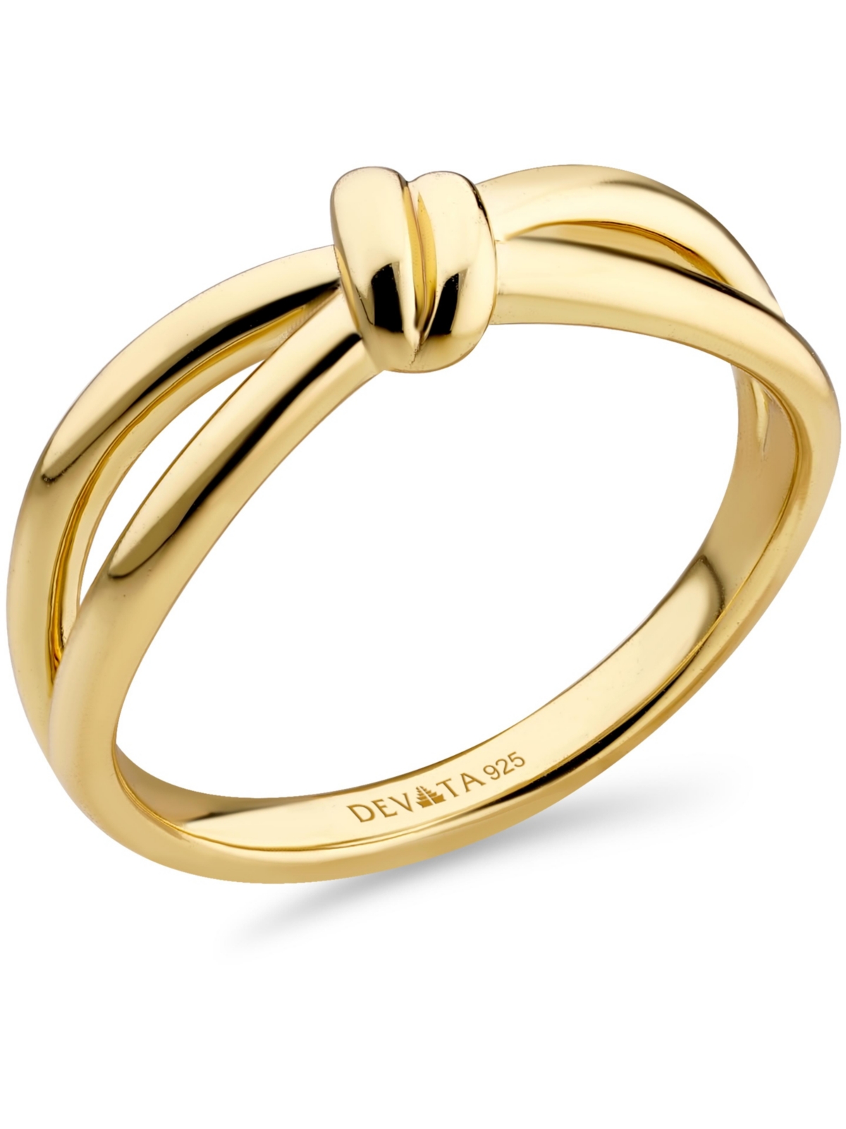 Devata Love Knot Ring in Gold Plated Sterling Silver