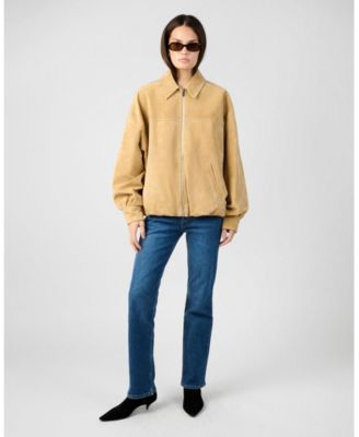 Women's Premium Suede Bomber Jacket