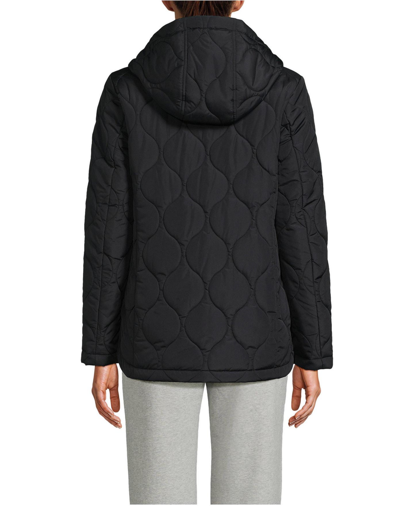 Женская куртка Lands' End FeatherFree Insulated, цвет: Чёрный — фото 3