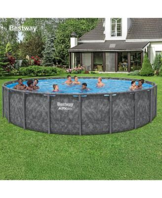 APX 365 22'x52" Round Above Ground Swimming Pool Set with Pump & Ladder