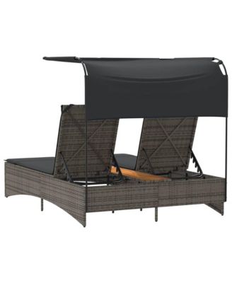 Patio Double Sun Lounger Gray
