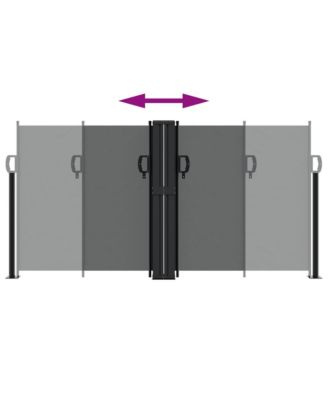 Retractable Side Awning Anthracite 100% polyester with PU coating