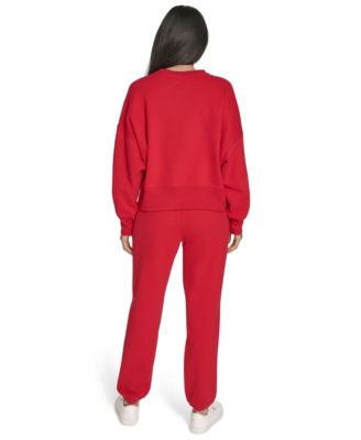 Women's Performance Flocked Logo Pull-On Sweatshirt