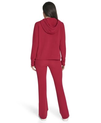 Calvin Klein Women's Tech Waffle-Knit Flare-Leg Pants