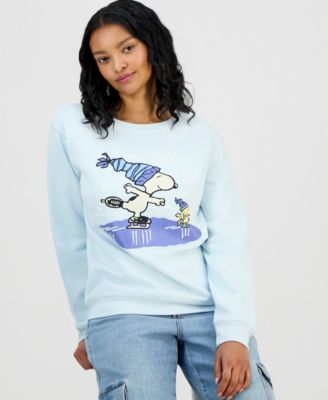Juniors' Snoopy Ice Skating Sweatshirt