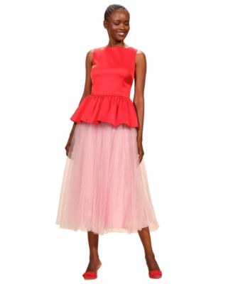 Women's Satin Peplum Sleeveless Top