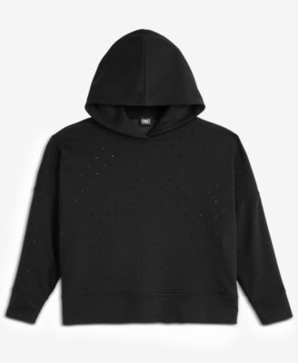 Plus Size Studded Pullover Hoodie, Macy's Exclusive 