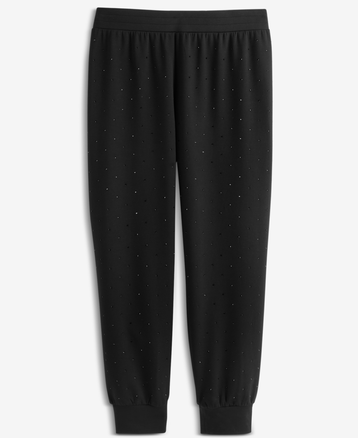 Inc International Concepts Plus Size Studded Jogger Pants, Macy's Exclusive In Black