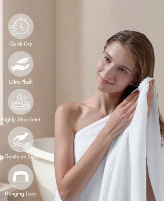 Diagonal Ribbed Cotton 6-Pc. Washcloths Set