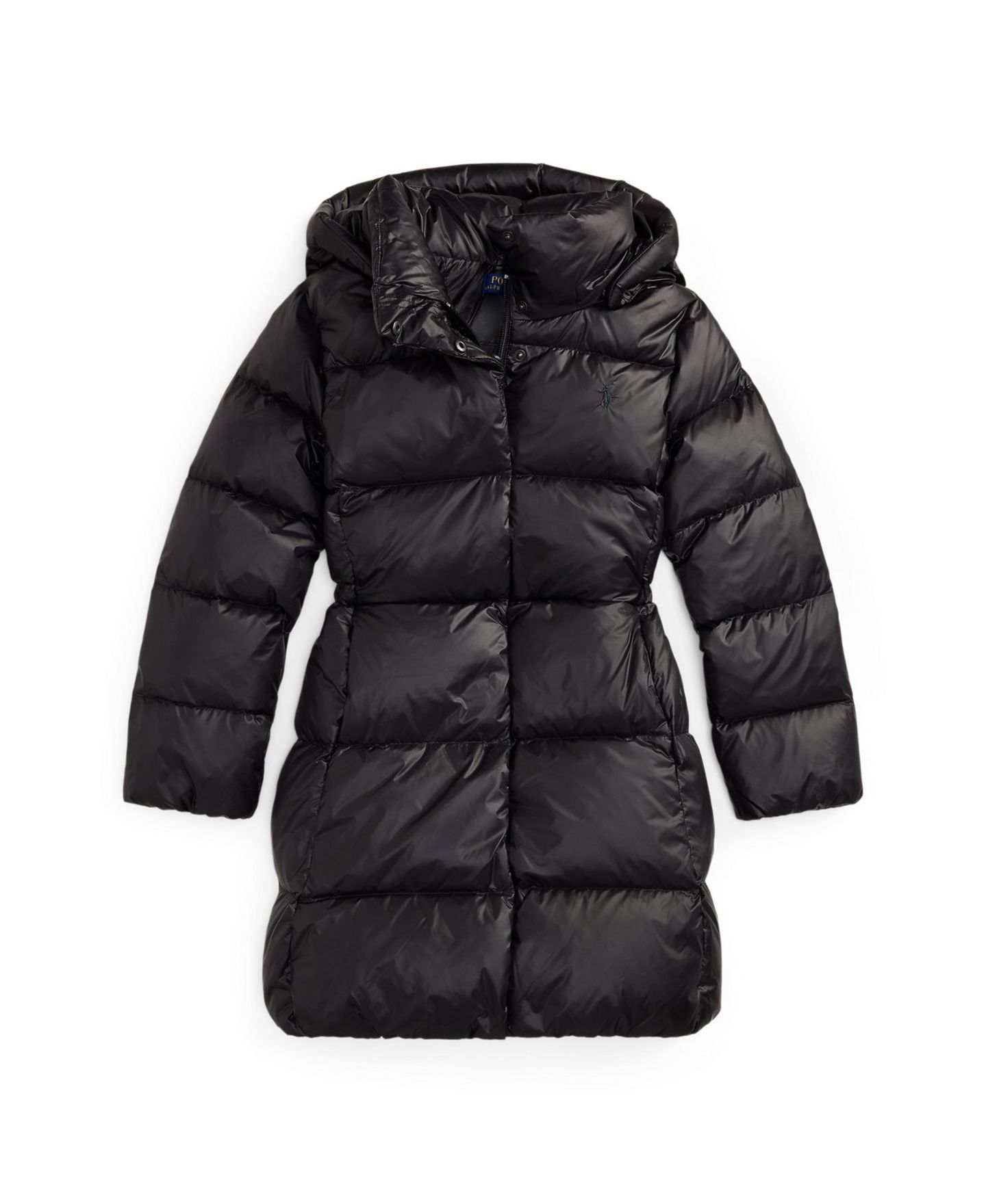 Куртка Polo Ralph Lauren Hooded Long Jacket для девочек, цвет: Чёрный — фото 3